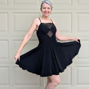 VINTAGE PARTY DRESS little black dress 6 8